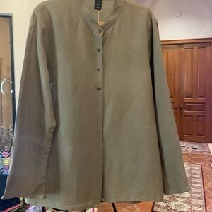 Olive Linen Shirt